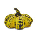 Yellow pumpkin with black spots