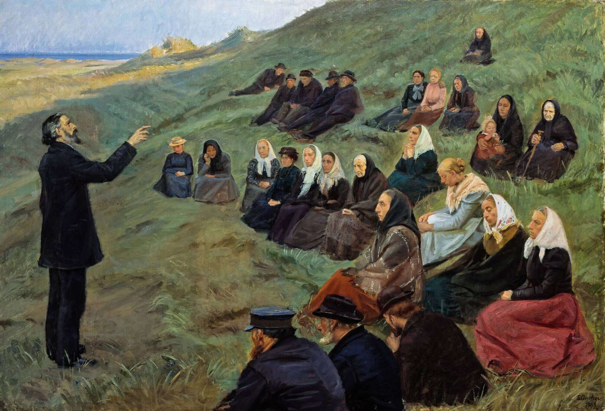 The Wick Culture - Anna Ancher, A Field Sermon, 1903. Courtesy of Skagens Museum.