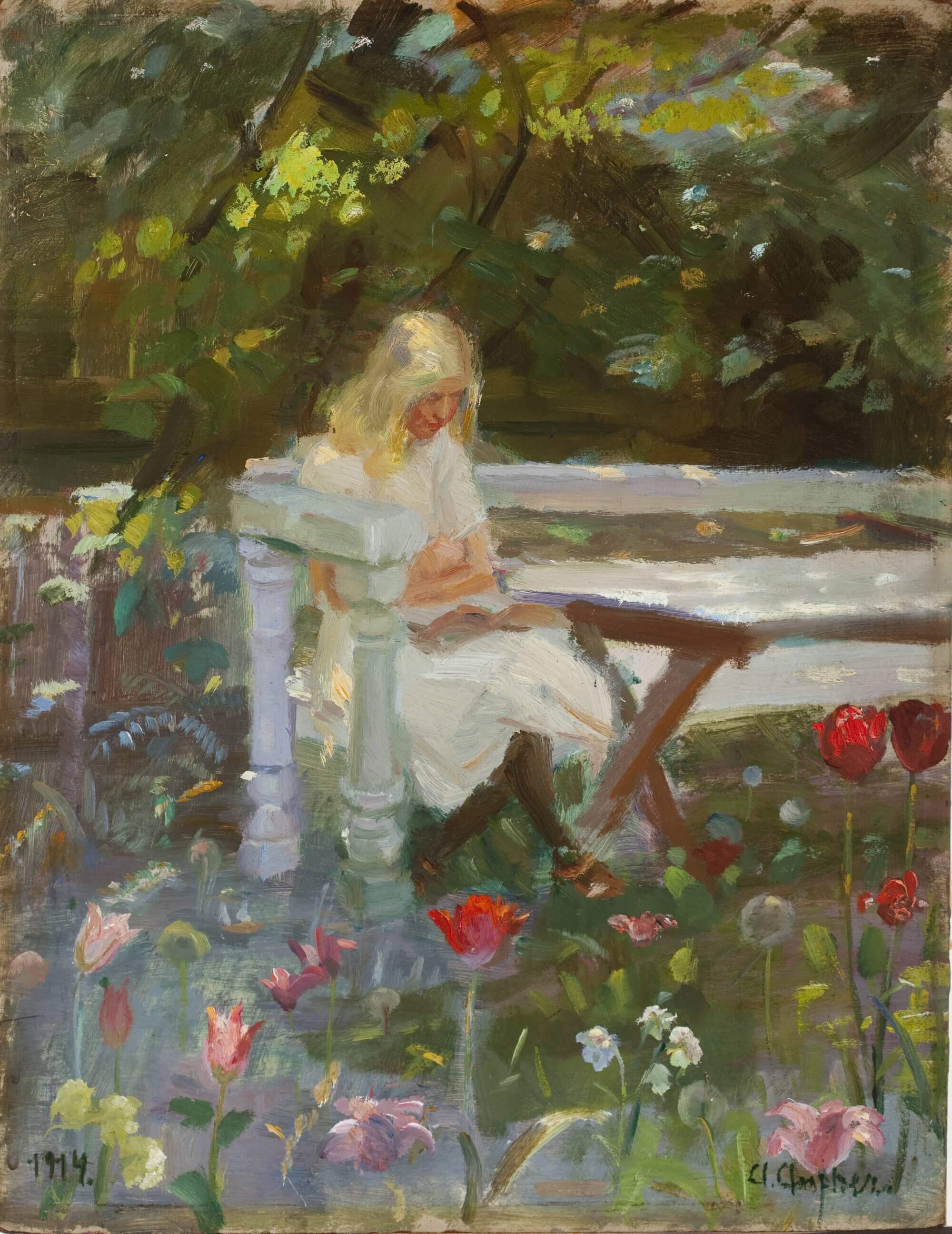 The Wick Culture - Anna Ancher, A Girl in the Garden in Summertime. Skagen, 1914. Courtesy of Skagens Museum.