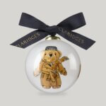 A teddy bear in a bauble