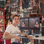 A man sitting at a desk