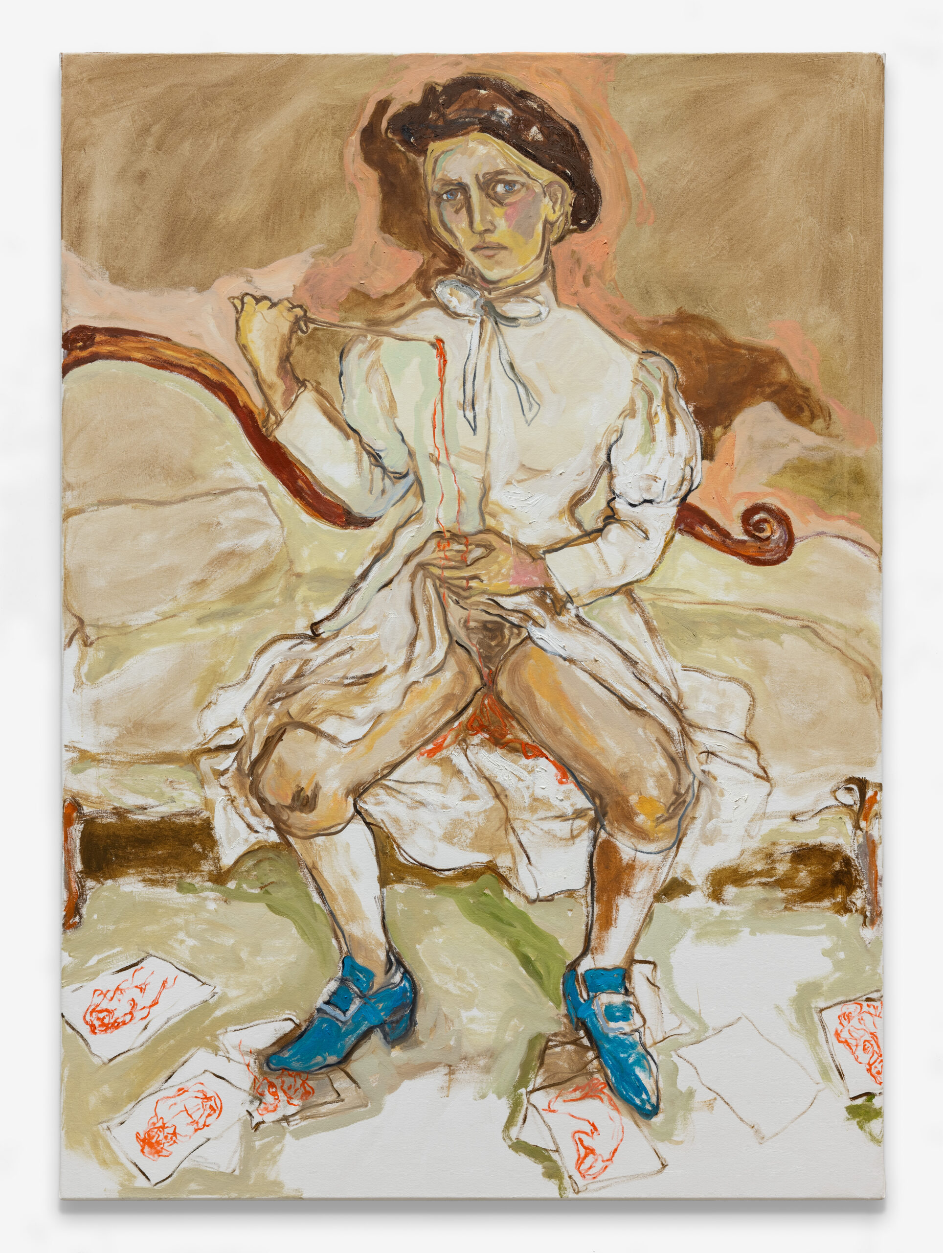 The Wick Culture - Joline Kwakkenbos, Self-Portrait as a Painter as Lucretia (2025). Credit: Carl Freedman Gallery