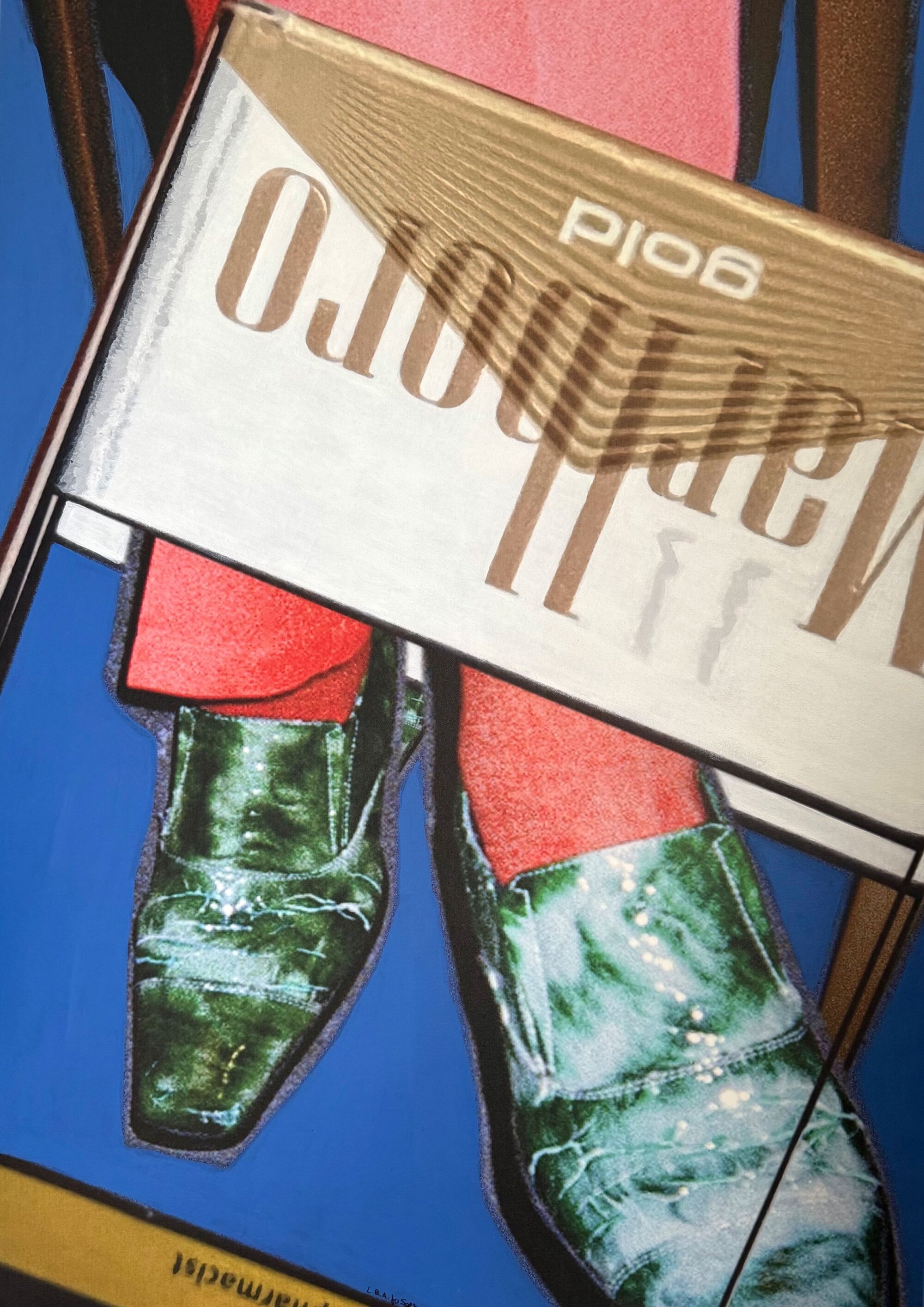 The Wick Culture - back to the drawing board #1, 2023, oil paint & analogue photography on cotton canvas. Courtesy of Barbara Ayozie Fu Safira.