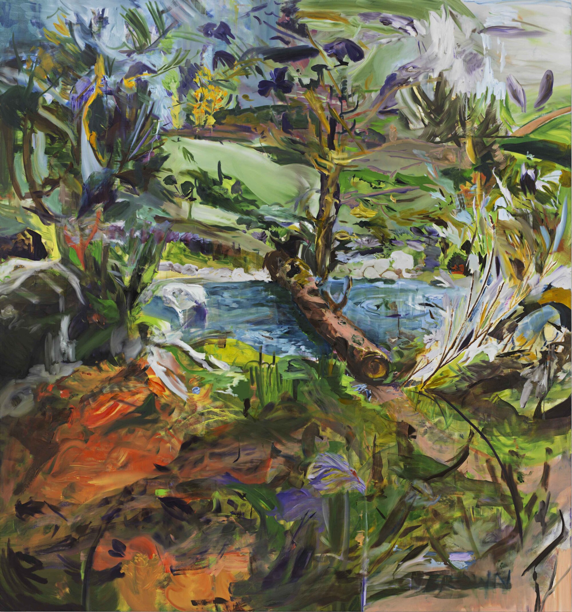 The Wick Culture - Cecily Brown, Nature Walk with Paranoia, 2024, Oil on linen, 226.06 x 210.82 cm (89 x 83 in.) © Cecily Brown, 2026. Photo- Genevieve Hanson