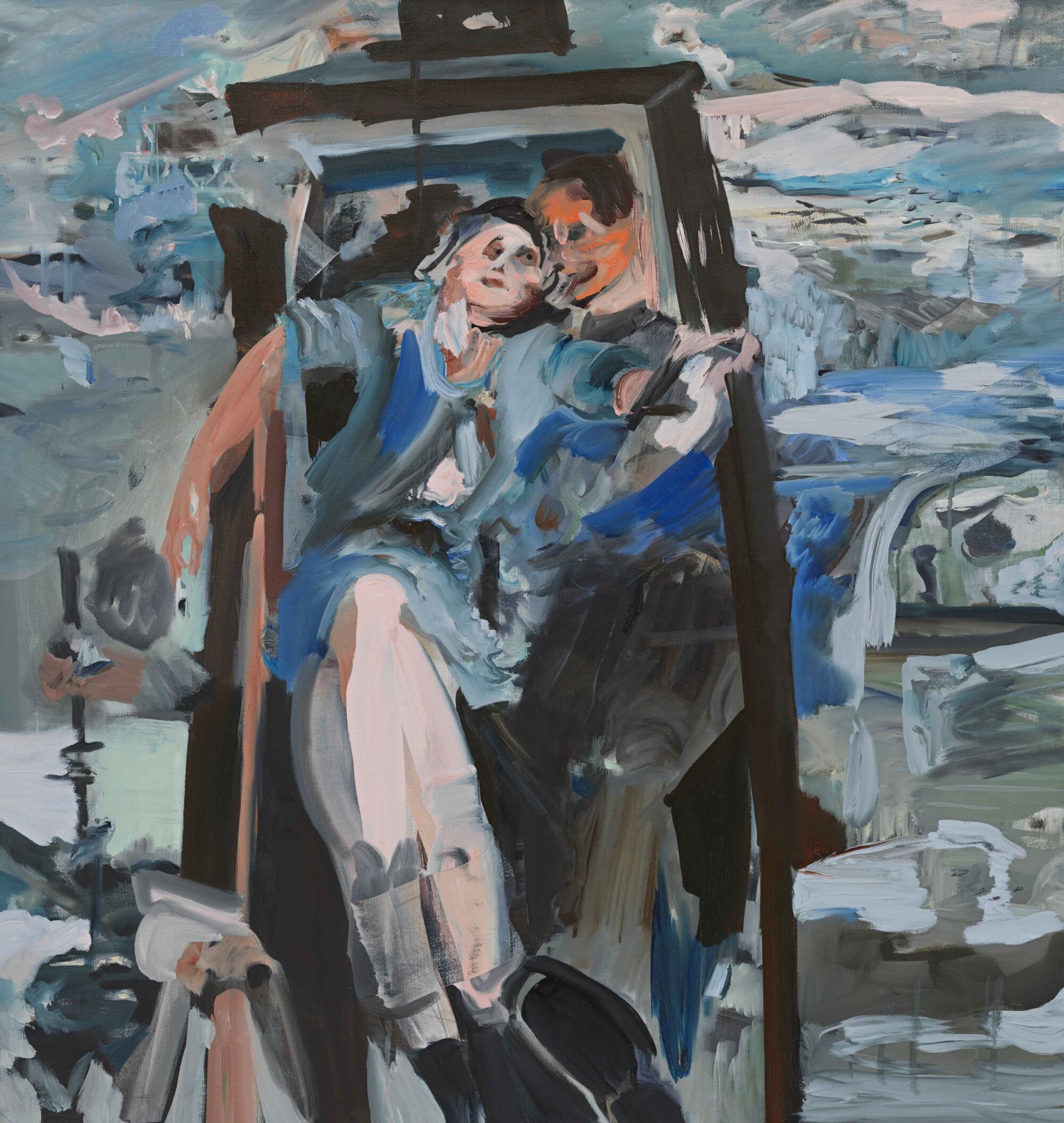 The Wick Culture - Cecily Brown, Untitled (Boating), 2021-2025, Oil on linen 78.74 x 73.66 cm (31 x 29 in.) © Cecily Brown, 2026. Photo- Genevieve Hanson