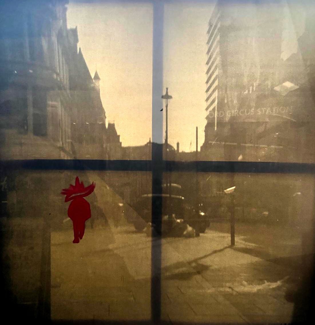 The Wick Culture - I walk alone, 2024, oil paint & 120 analogue photography on cotton canvas. Courtesy of Barbara Ayozie Fu Safira.