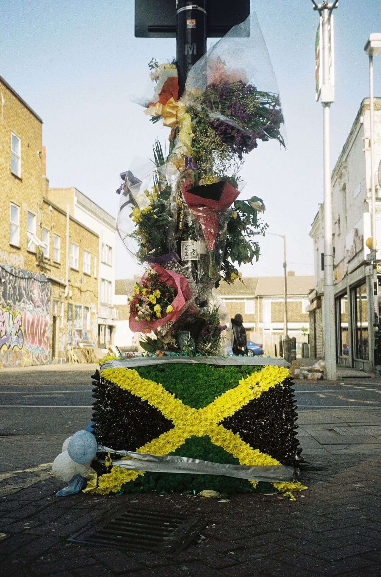 The Wick Culture - Rene Matić, Jabari Gooden memorial flowers, Peckham, 2022. Courtesy of the artist and Arcadia Missa London