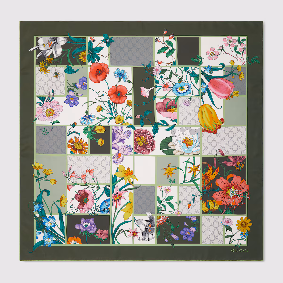 The Wick Culture - Printed Silk Twill Carré by Gucci
