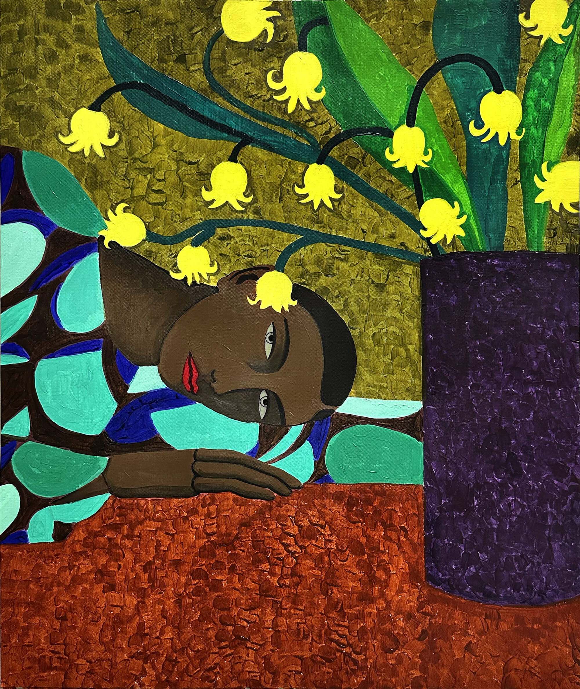 The Wick Culture - Above: Anuk Rocha. Lily Of The Valley, 2026. Acrylic on paper. 60 x 50 cm.