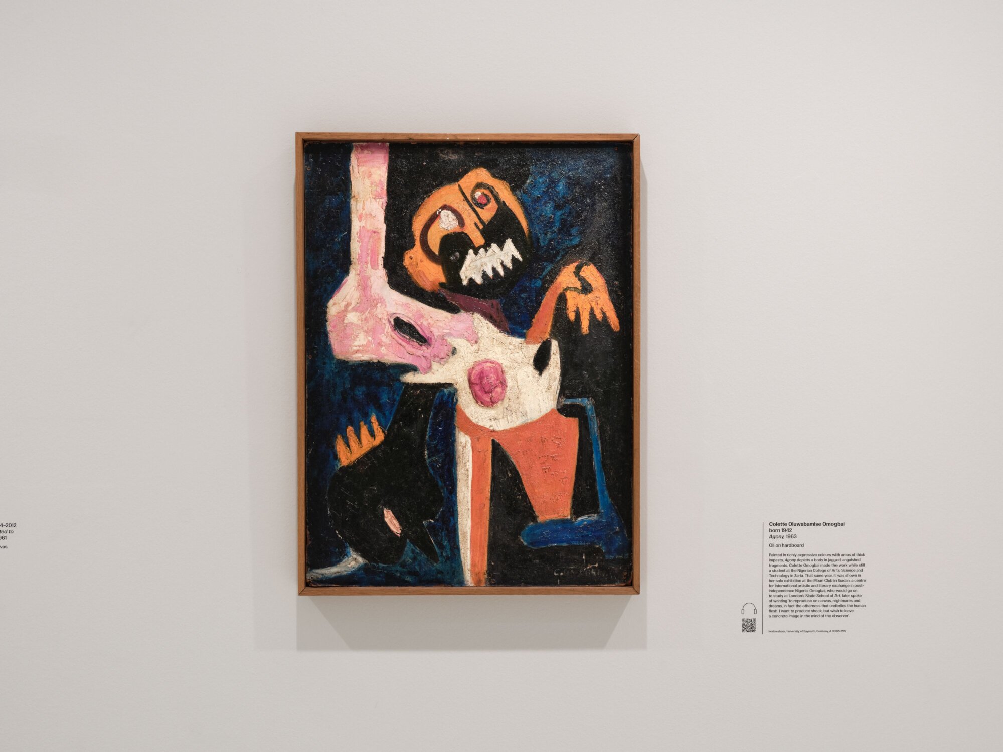 The Wick Culture - Agony (1963) by Colette Oluwabamise
Omogbai, Project a Black Planet: The Art
and Culture of Panafrica, Installation
View, 11 Jun – 6 Sep 2026 © Thomas
Adank/Barbican Art Gallery