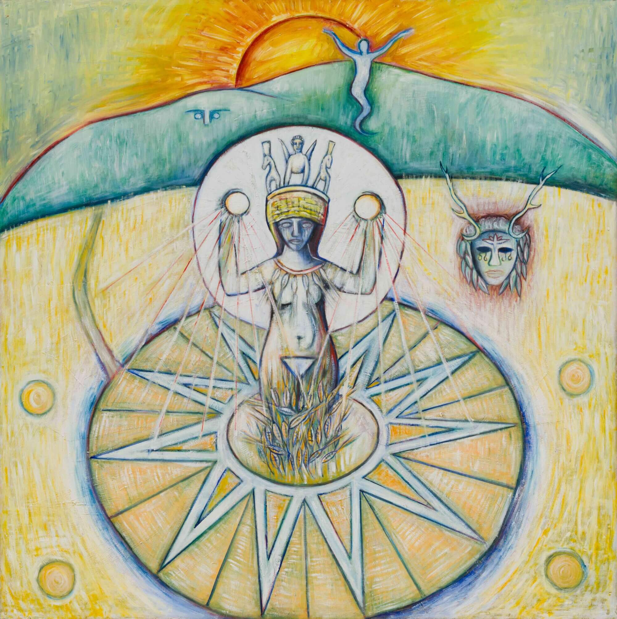The Wick Culture - Monica Sjoo, Star Goddess of Crop Circles, 1997. Courtesy of the artist and Alison Jacques c Monica Sjoo Estate Michael Brzezinski