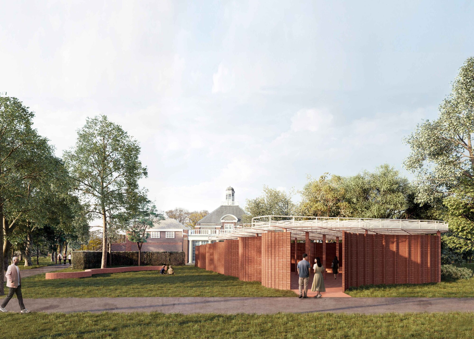 The Wick Culture - Serpentine Pavilion 2026 a serpentine, designed by Isabel Abascal and Alessandro Arienzo, LANZA atelier. Design render, exterior view. © LANZA atelier. Courtesy Serpentine