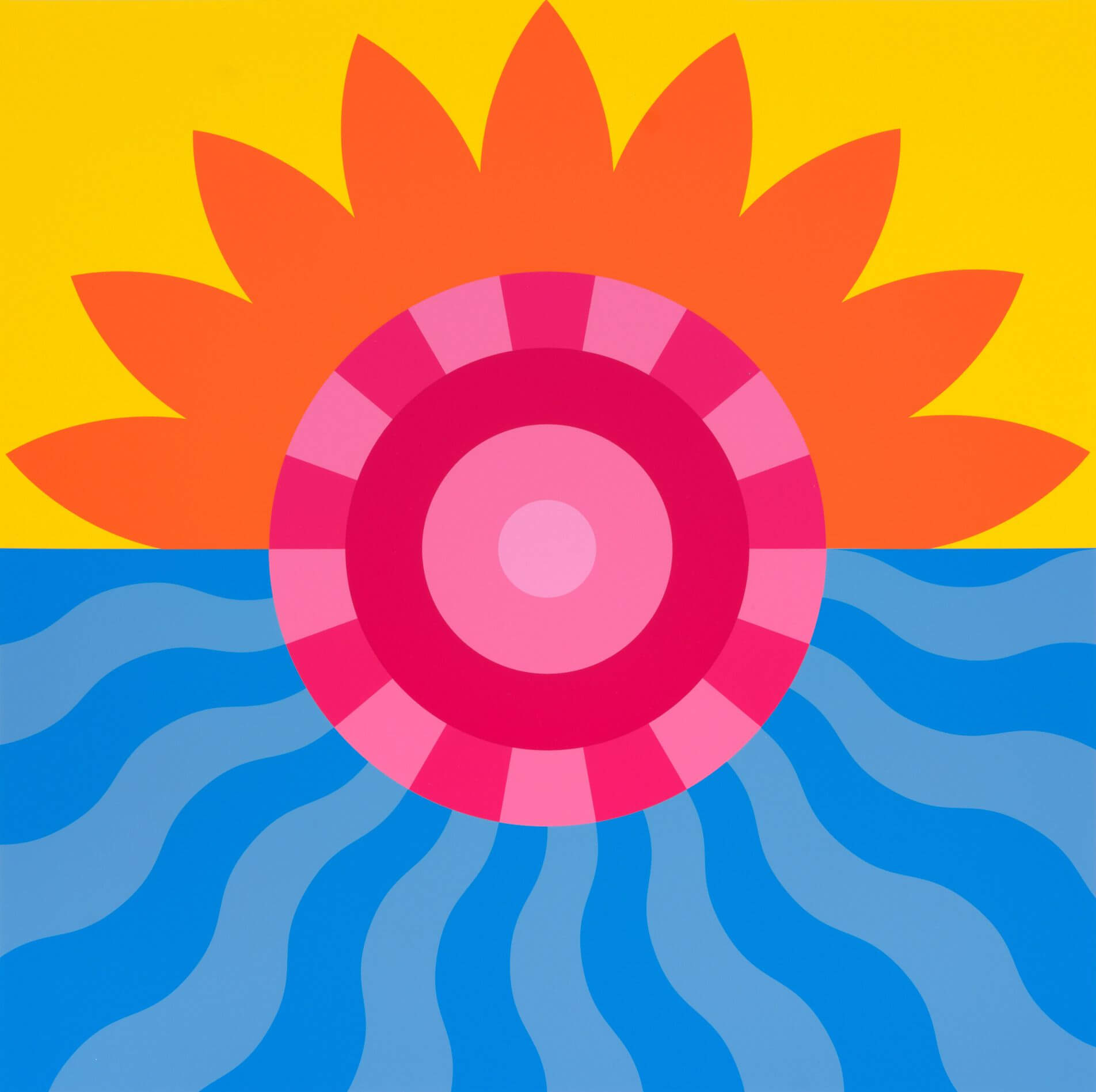 The Wick Culture - Yinka Ilori, Sun and Water Can Live Together, 2023. Courtesy of the artist, Jerwood Collection, and Cristea Roberts Gallery, London