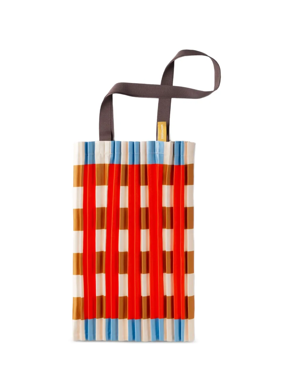 The Wick Culture - Object Pleated Checked Tote Bag by MULTITUDES BAGS
