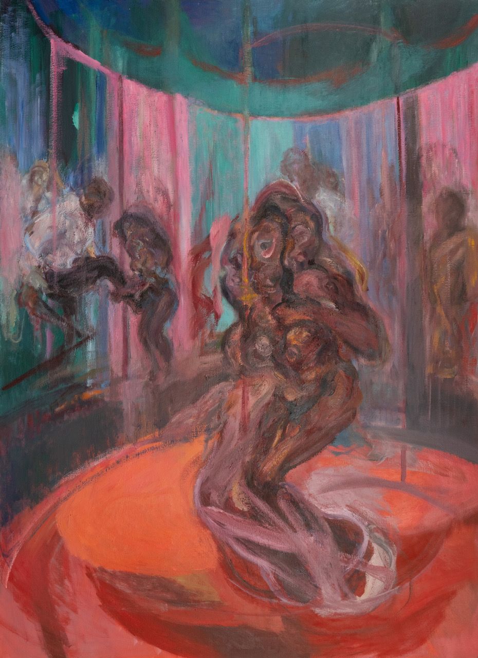 The Wick Culture - J Chuhan, 'Revolving Door' 2022 oil on canvas 205 x 150 cm