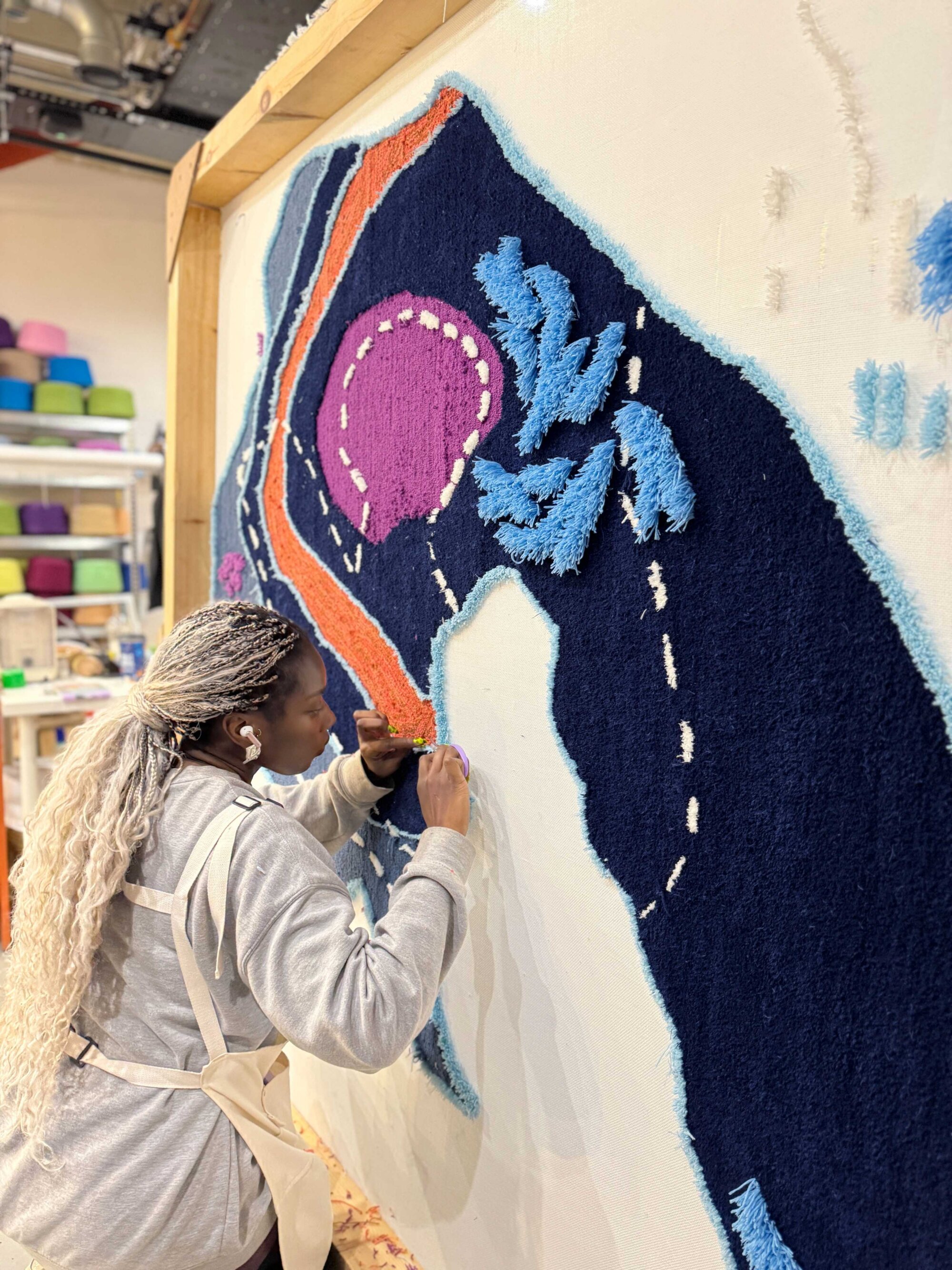 The Wick Culture - Valerie Asiimwe Amani textile working. Photo: Cheeky Studio