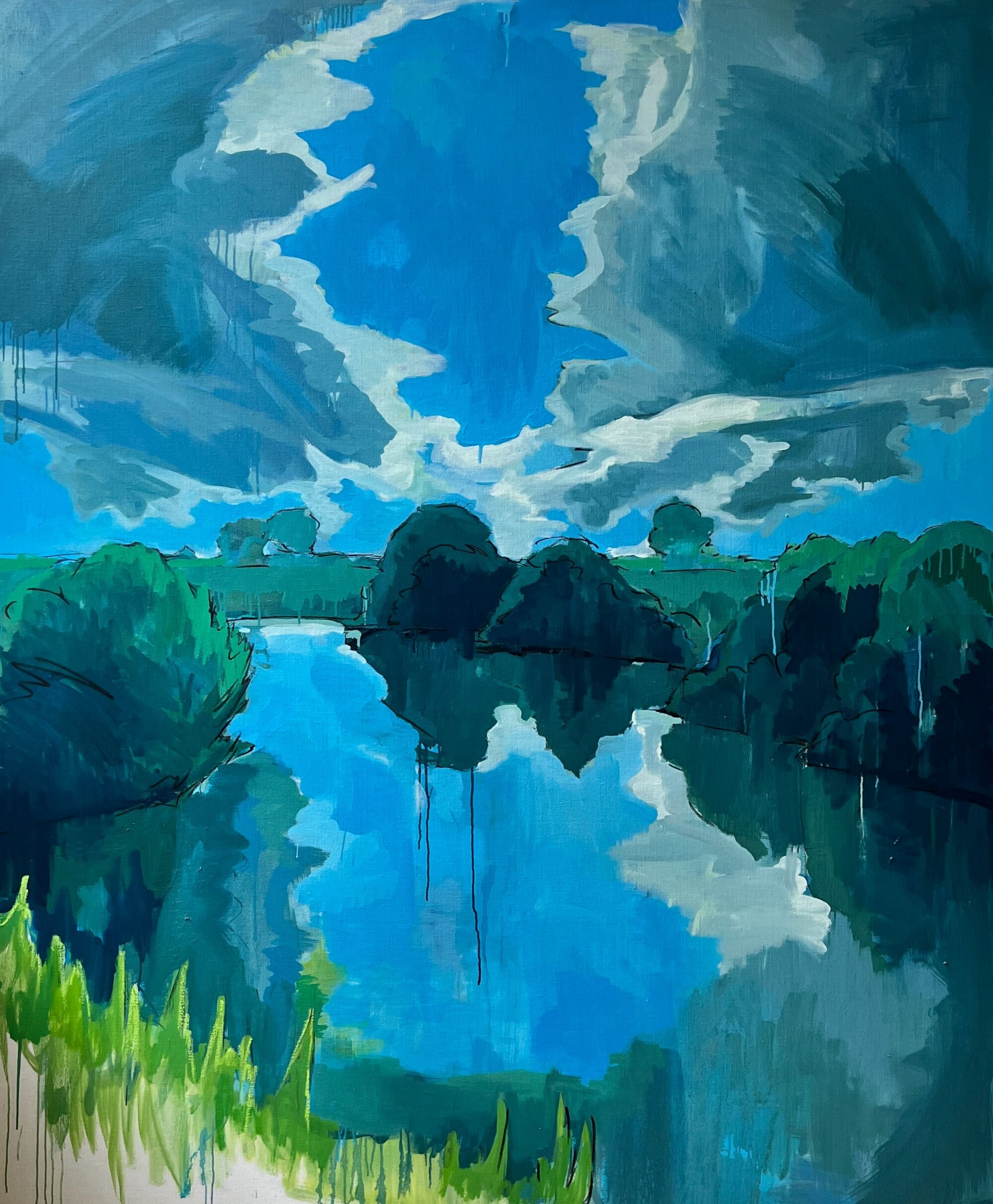 The Wick Culture - Nancy Cadogan, Breakthrough, 2026, oil on linen, 150x180 cm