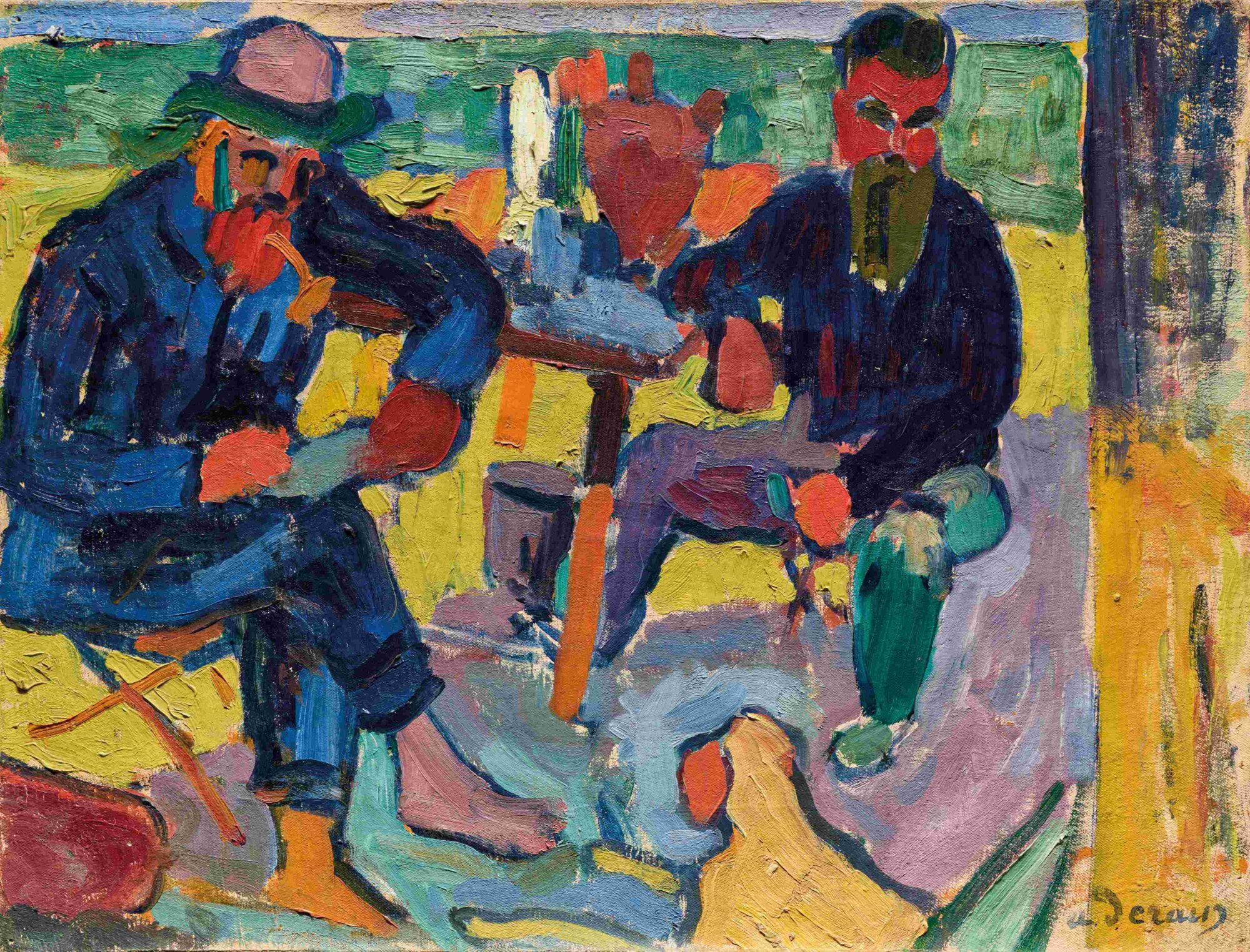 The Wick Culture - André Derain, Matisse and Terrus, 1905. Oil on canvas, 40.3 x 54.3 cm. Private Collection